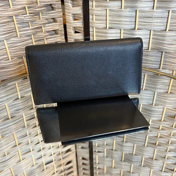 RARE Fendi Black Vitello Elite Calfskin Leather Crystal Eye Monster Long Wallet - Picture 9 of 13